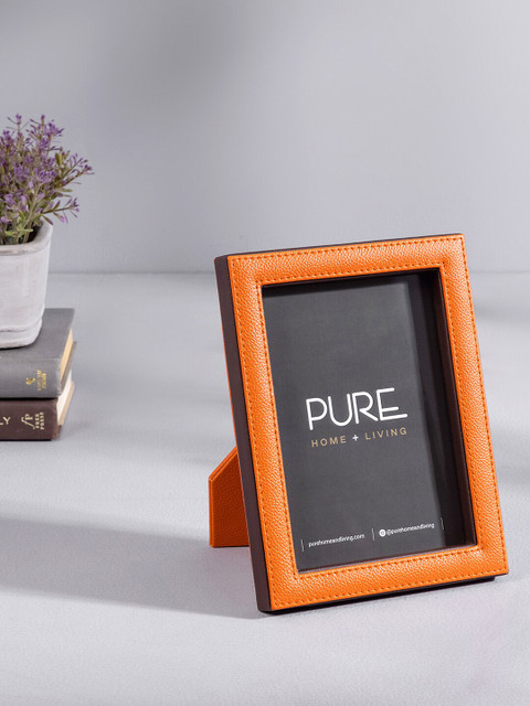 

Pure Home and Living Orange & Brown Textured Photo Frame