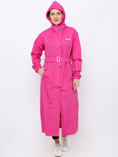 

Zeel Women Pink Solid Full Length Rain Jacket