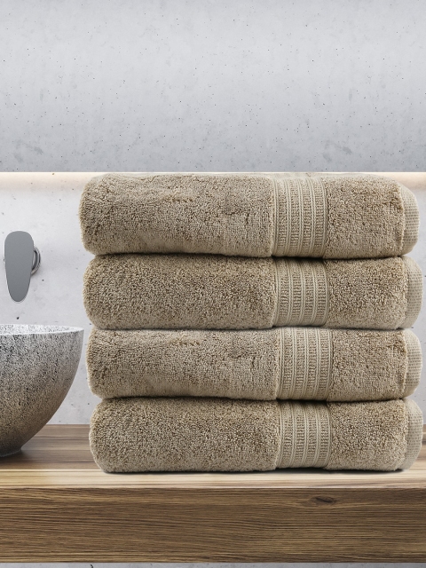 

Trident Set of 4 Beige 500 GSM Cotton Towel