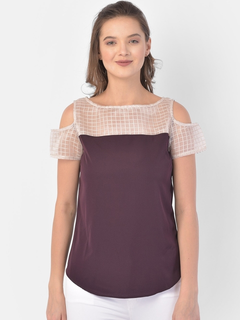 

Eavan Burgundy Crepe Regular Top