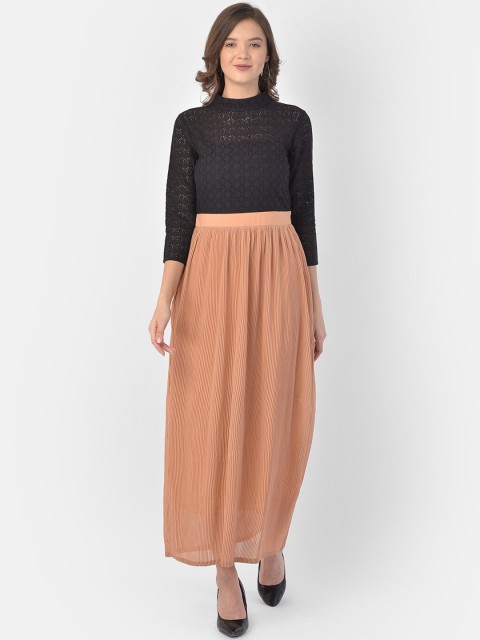 

Eavan Beige & Black Colourblocked Georgette Maxi Dress