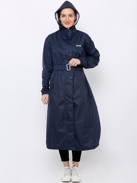

Zeel Women Navy Blue Solid Full Length Rain Jacket