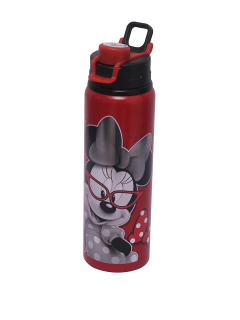 

Disney Girls Red & Black Minnie Mouse Printed Water Bottle