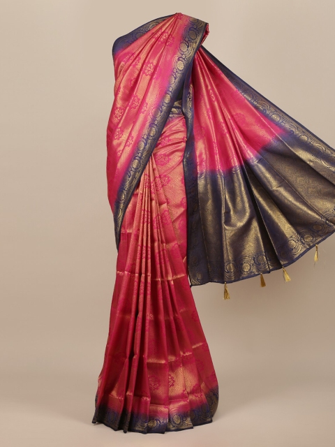 

Pothys Magenta Woven Design Zari Jute Silk Heavy Work Saree NA