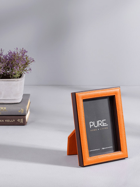 

Pure Home and Living Orange & Brown Textured Photo Frame