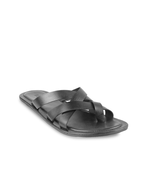 

Mochi Men Black Leather Comfort Sandals