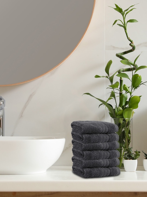 

Trident Set Of 6 Grey 500 GSM Pure Cotton Face Towels