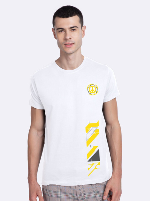 

Bewakoof Men White Printed T-shirt