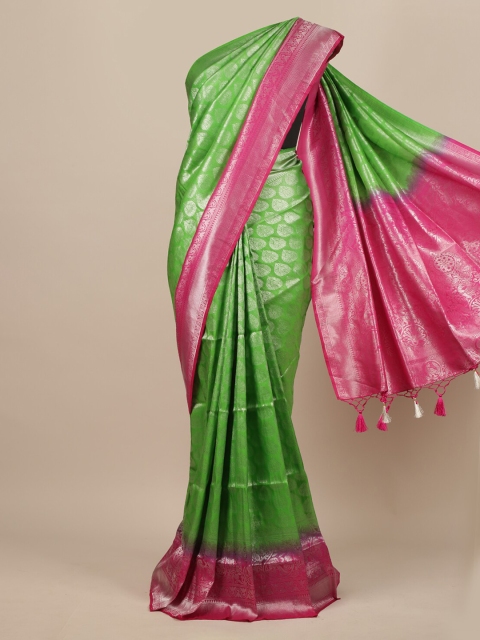 

Pothys Green Ethnic Motifs Zari Jute Silk Saree