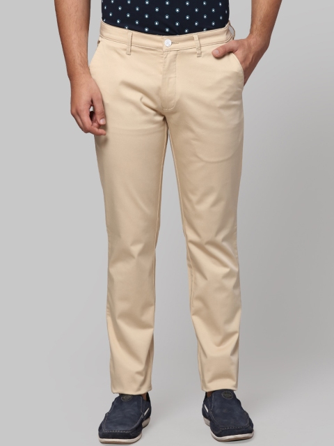 

Next Look Men Beige Cotton Regular Trousers
