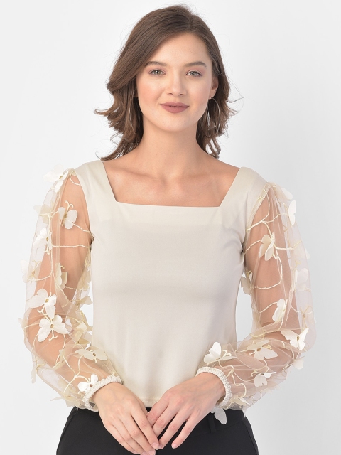 

Eavan Cream-Coloured Regular Top