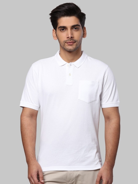 

Next Look Men White Polo Collar T-shirt