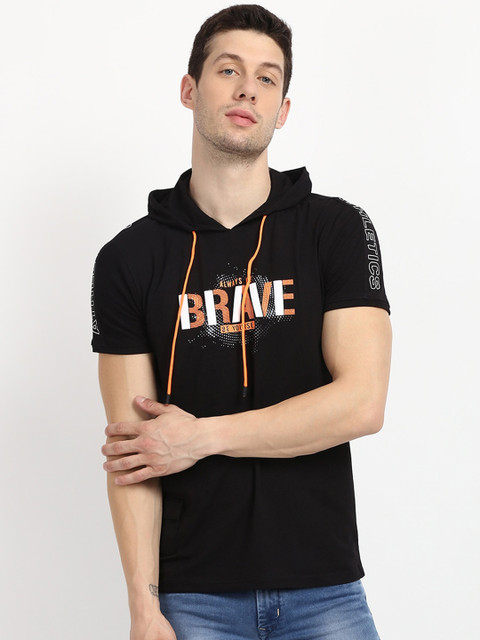 

V2 Value & Variety Men Black Typography Printed T-shirt