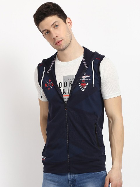 

V2 Value & Variety Men Navy Blue Typography T-shirt