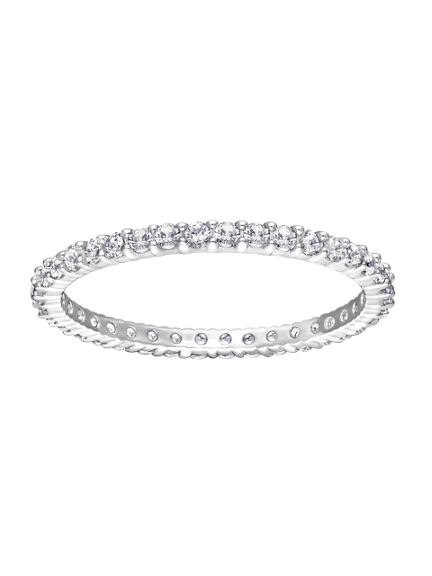 

SWAROVSKI Rhodium-Plated Silver-Toned & White Crystal-Studded Finger Ring