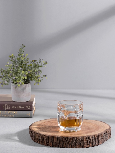 

Pure Home and Living Set Of 6 Transparent Clear Safari Glass Tumbler