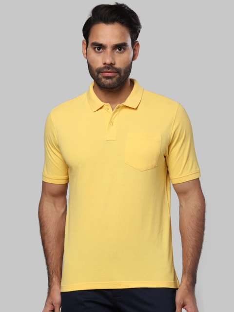 

Next Look Men Yellow Polo Collar T-shirt