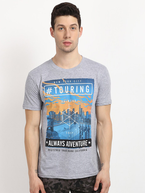 

V2 Value & Variety Men Grey Printed T-shirt