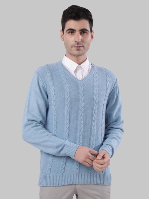 

Next Look Men Blue Solid Medium Blue Sweater