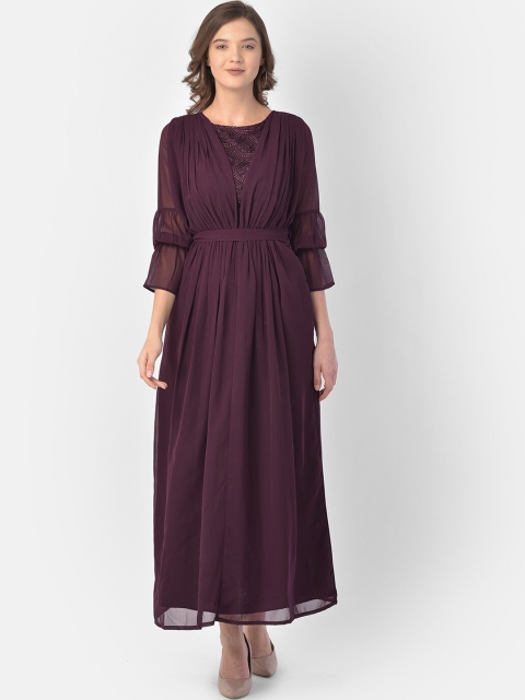 

Eavan Burgundy Georgette Maxi Dress