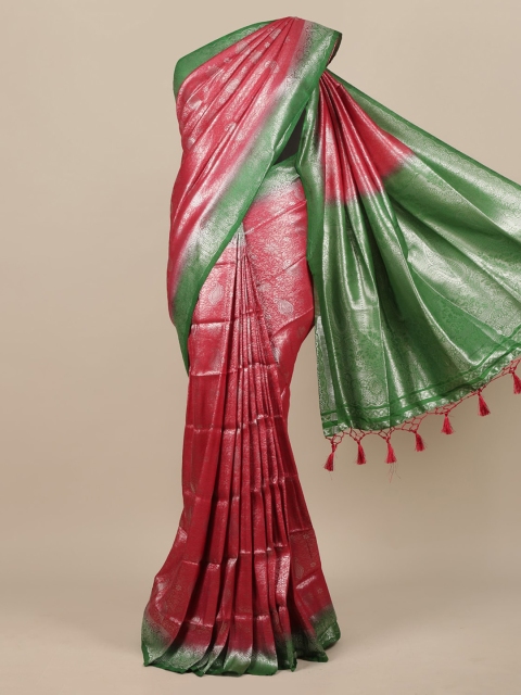 

Pothys Red Woven Design Zari Jute Silk Saree NA