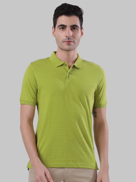 

Next Look Men Green Printed Polo Collar T-shirt