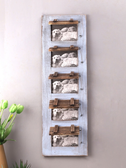 

Aapno Rajasthan Blue & Brown Wooden Portrait Multiple Photo Frame