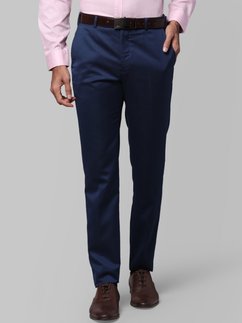 

Next Look Men Blue Slim Fit Formal Trousers