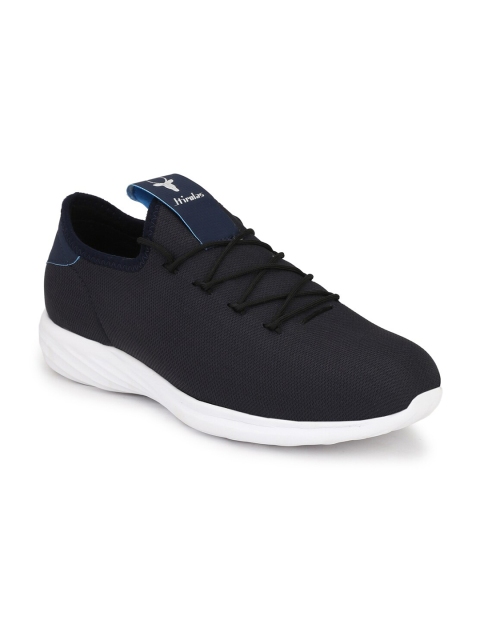 

HIROLAS Men Navy Blue Textile Running Shoes