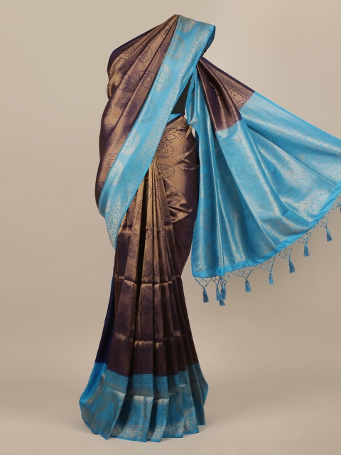 

Pothys Navy Blue Woven Design Jute Silk Heavy Work Saree NA