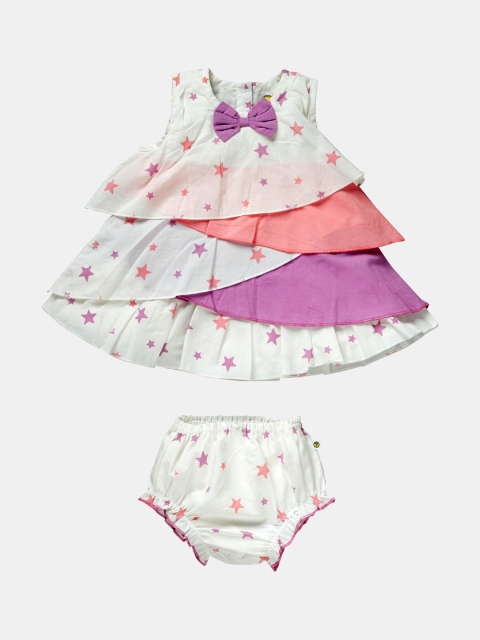 

Pranava Girls White A-Line Dress