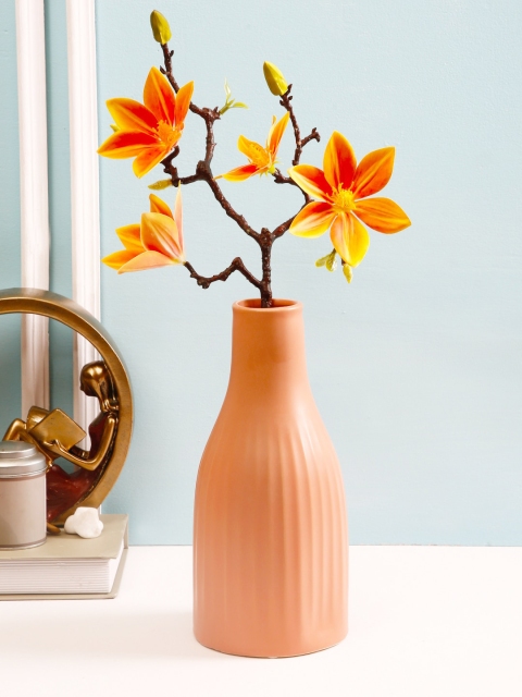 

TAYHAA Orange Ceramic Handcrafted Flower Vase