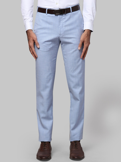 

Next Look Men Blue Slim Fit Formal Trousers