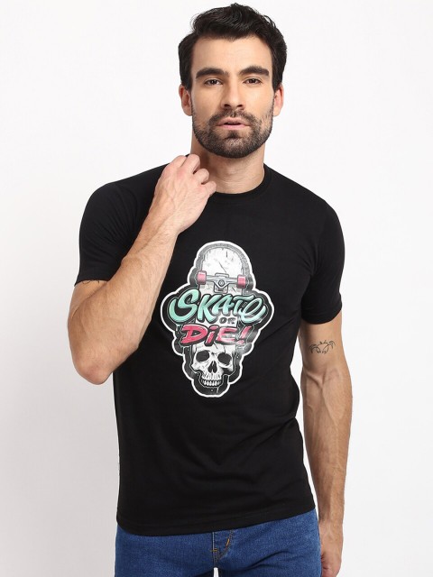 

V2 Value & Variety Men Black Printed T-shirt