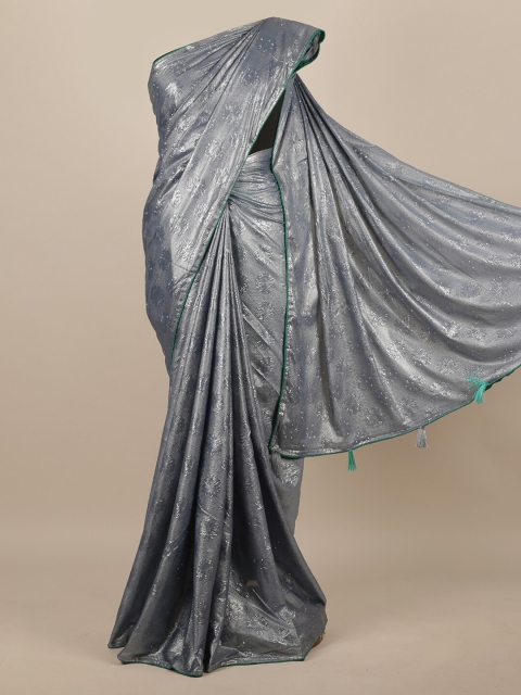 

Pothys Grey Woven Design Jute Silk Saree