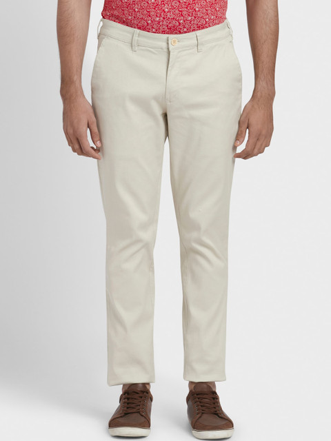 

ColorPlus Men Beige Regular Trousers