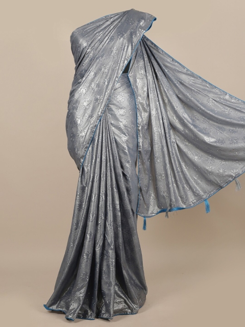 

Pothys Grey Woven Design Jute Silk Saree