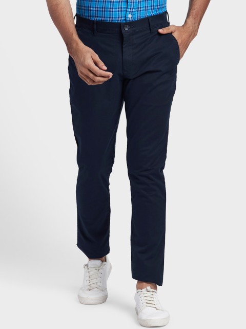 

ColorPlus Men Navy Blue Regular Trousers