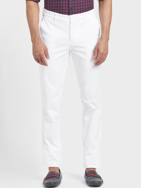 

ColorPlus Men White Regular Trousers