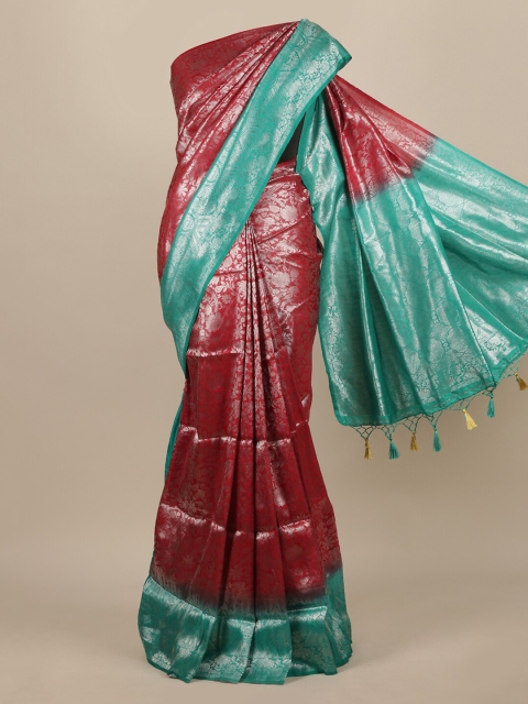 

Pothys Maroon Woven Design Jute Silk Saree