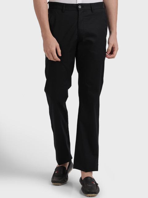 

ColorPlus Men Black Tapered Fit Regular Trousers