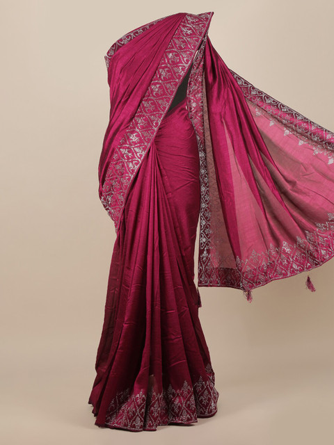 

Pothys Purple Jute Silk Saree