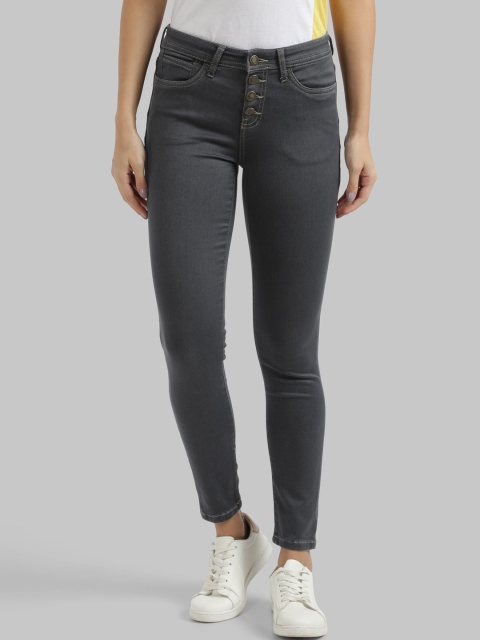 

Parx Women Charcoal Grey Skinny Fit Clean Look Crop Jeans