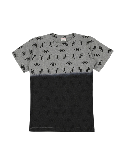 

RAINE AND JAINE Boys Grey & Black Tie and Dye T-shirt