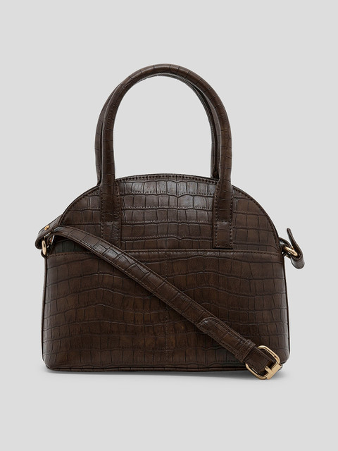 

NUFA Brown Textured Handheld Bag