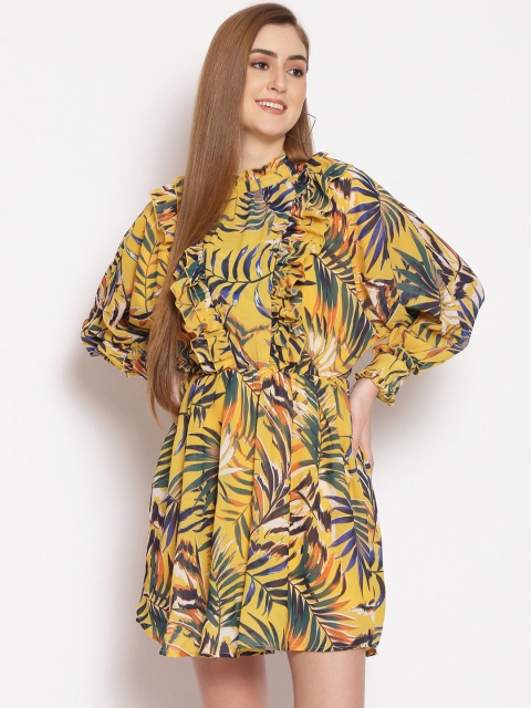 

Oxolloxo Yellow Satin A-Line Dress