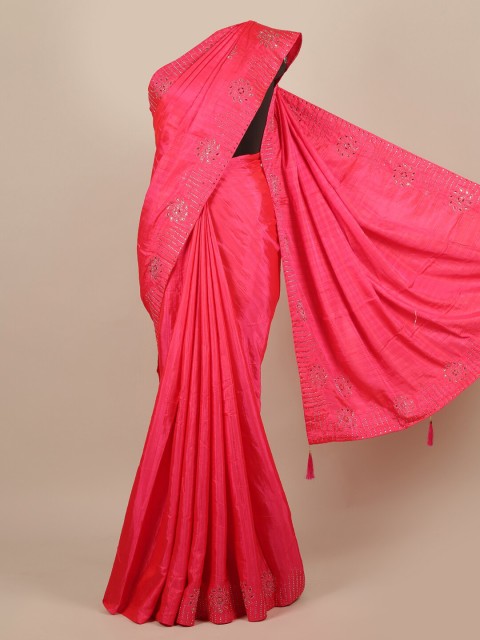 

Pothys Pink Jute Silk Saree