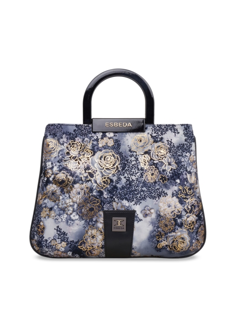 

ESBEDA Blue & White Printed Handheld Bag