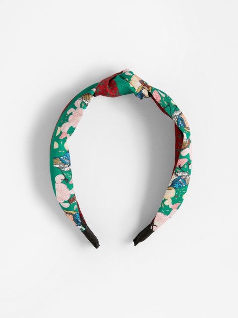 

Accessorize Women Green & Pink Oriental Knot Alice Hairband