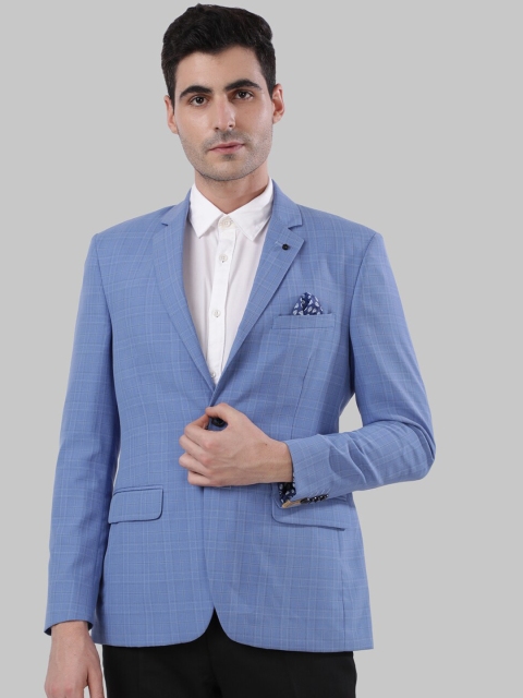 

Next Look Men Blue Checked Formal Single-Breasted Blazer